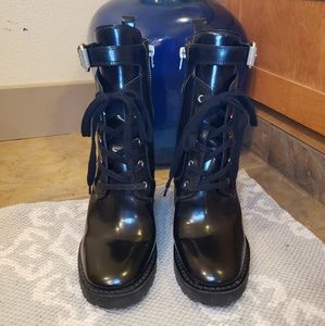 All Saints Patent Leather Combat Boots sz10